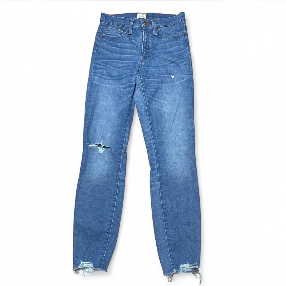 J Crew 9" High Rise Toothpick Jeans Womens 27 Blue Stretch